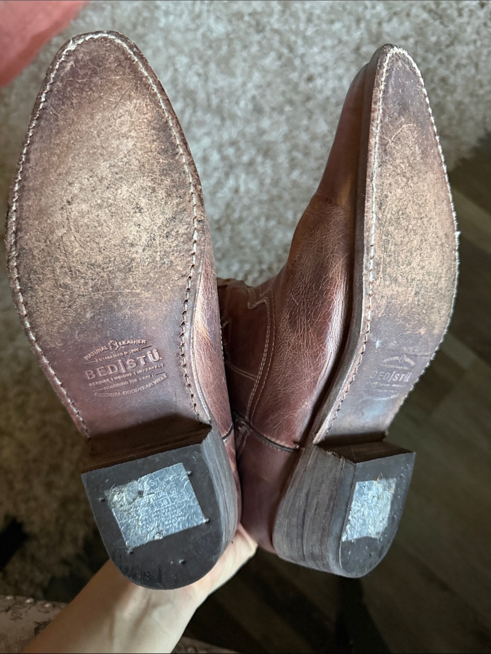 Bed Stu Cobbler Filly II Western‎ Ankle Boots Leather Pull On  Women's Sz. 8 - Picture 14 of 16